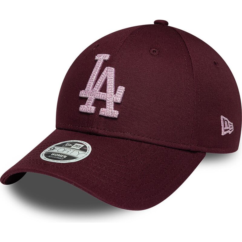 cepice-zaoblena-cervena-nastavitelny-rosa-9forty-metallic-los-angeles-dodgers-mlb-new-era