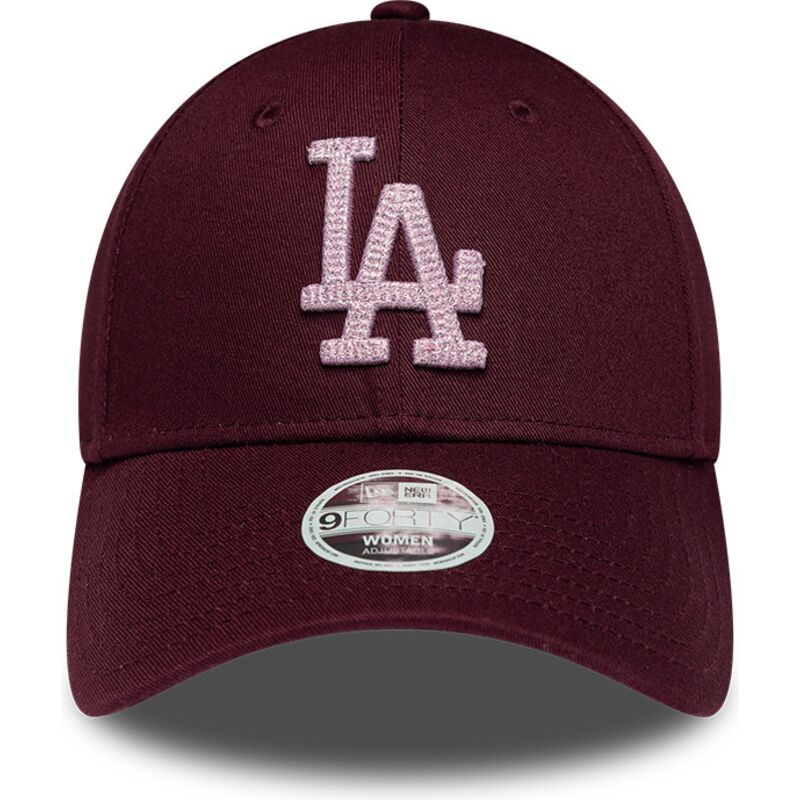 cepice-zaoblena-cervena-nastavitelny-rosa-9forty-metallic-los-angeles-dodgers-mlb-new-era