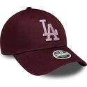 cepice-zaoblena-cervena-nastavitelny-rosa-9forty-metallic-los-angeles-dodgers-mlb-new-era