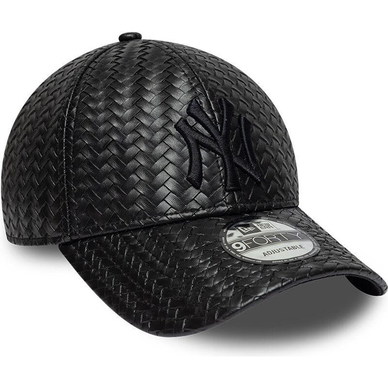 cepice-zaoblena-cerna-snapback-9forty-pu-weave-new-york-yankees-mlb-new-era