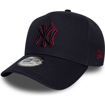 Čepice zaoblená námořnická modrá snapback 9FORTY E Frame Team Outline New York Yankees MLB New Era