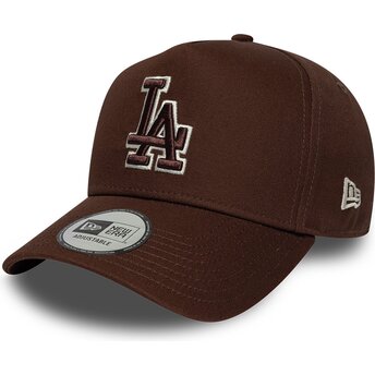 Čepice zaoblená hnědá snapback 9FORTY E Frame Team Outline Los Angeles Dodgers MLB New Era
