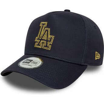 Čepice zaoblená námořnická modrá snapback 9FORTY dorado E Frame Metallic Outline Los Angeles Dodgers MLB New Era