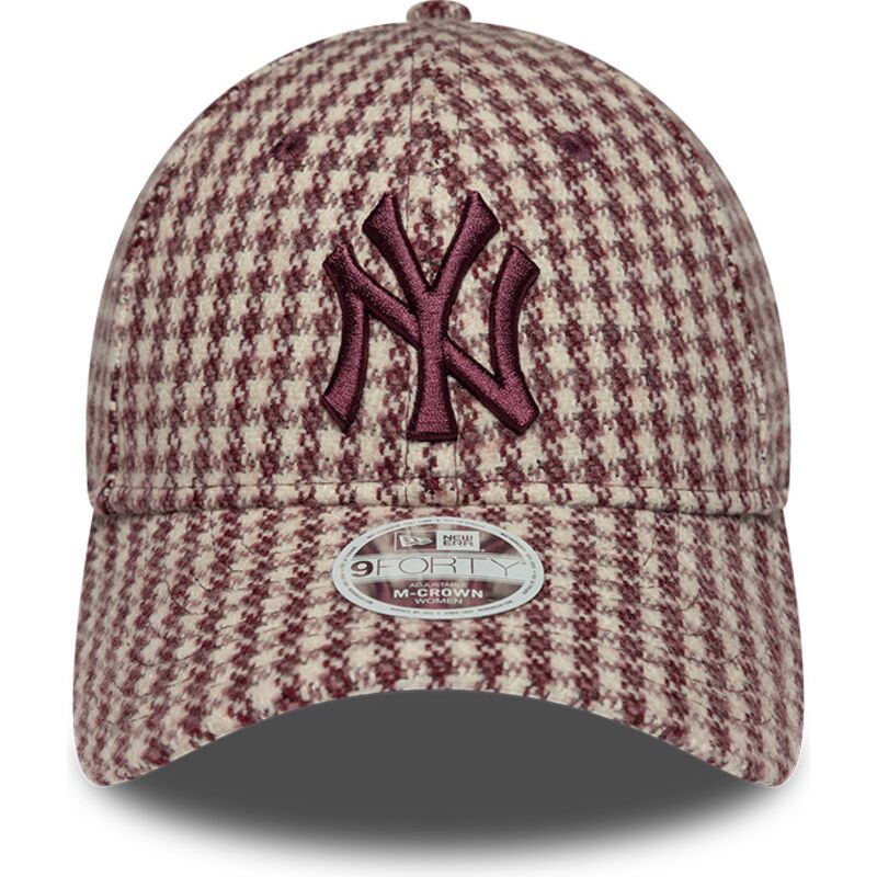 cepice-zaoblena-cervena-nastavitelny-9forty-m-crown-houndstooth-new-york-yankees-mlb-new-era