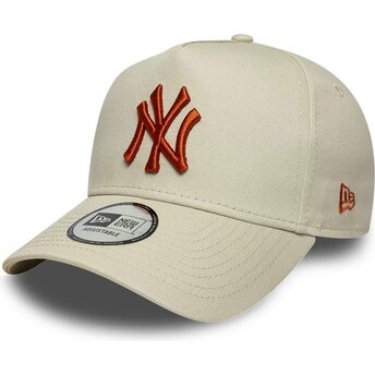 Čepice zaoblená béžová snapback E Frame League Essential New York Yankees MLB New Era