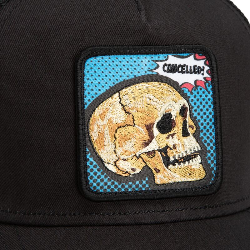 cepice-zaoblena-cerna-snapback-cancelled-skull-pop-art-strikes-back-the-farm-goorin-bros