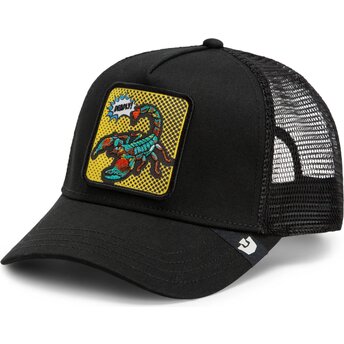 Čepice zaoblená černá snapback Deadly Scorpion Pop Art Strikes Back The Farm Goorin Bros.