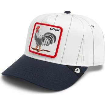 Čepice zaoblená šedá snapback Pinstripe Rooster Cock Playmakers The Farm Goorin Bros.