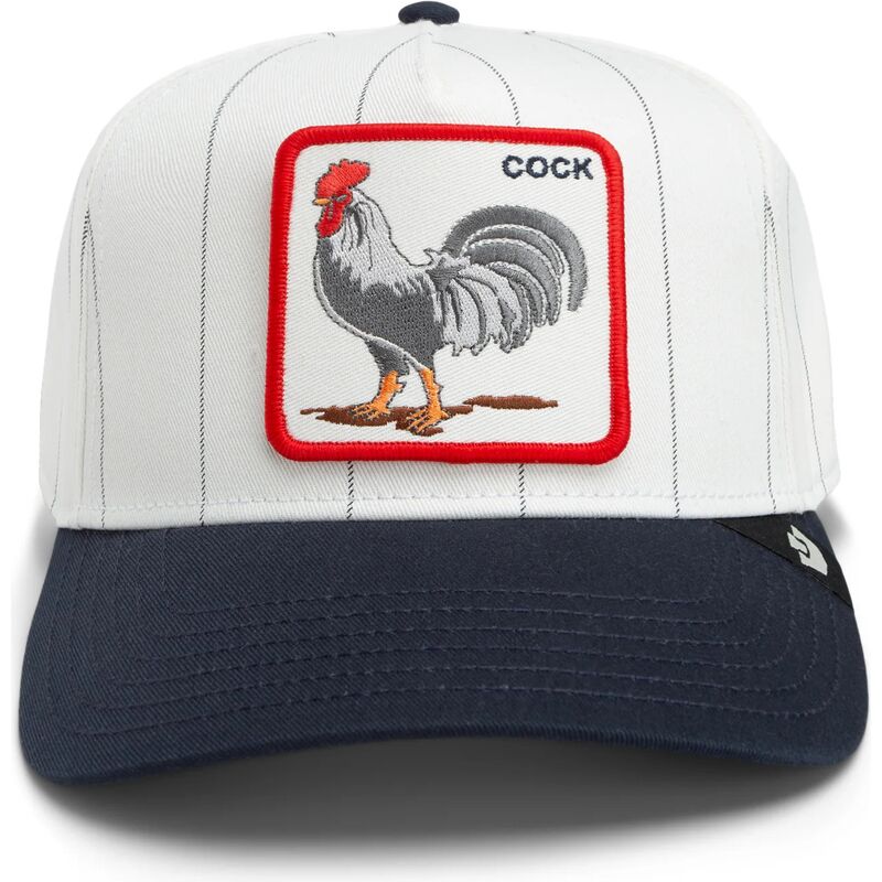 cepice-zaoblena-seda-snapback-pinstripe-rooster-cock-playmakers-the-farm-goorin-bros