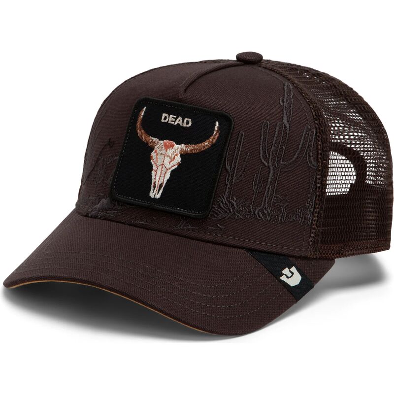cepice-zaoblena-hneda-snapback-skull-badlands-dead-the-farm-goorin-bros