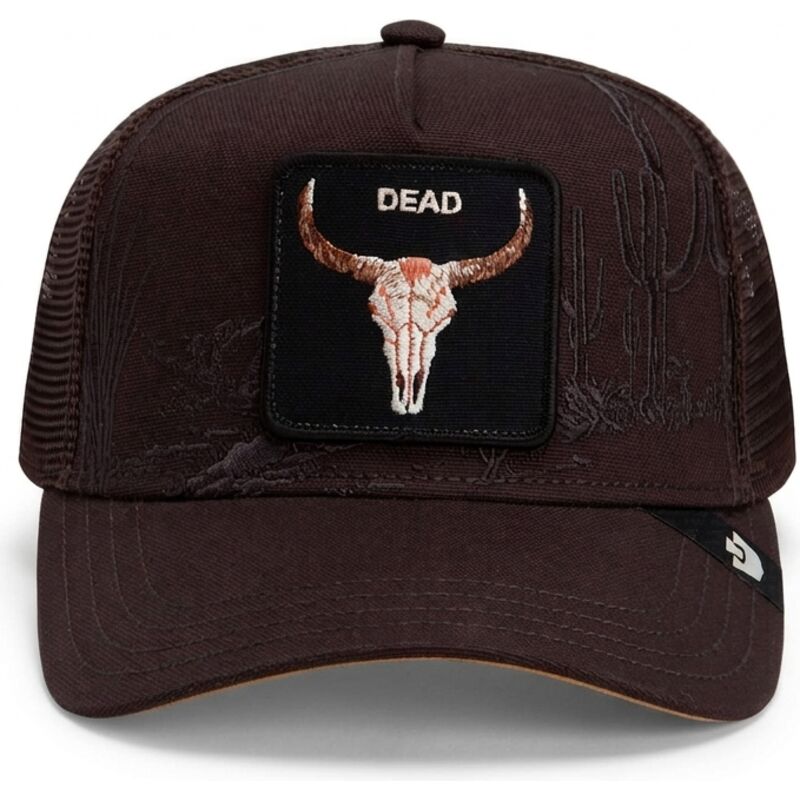 cepice-zaoblena-hneda-snapback-skull-badlands-dead-the-farm-goorin-bros