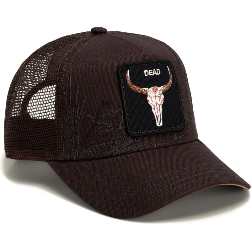 cepice-zaoblena-hneda-snapback-skull-badlands-dead-the-farm-goorin-bros