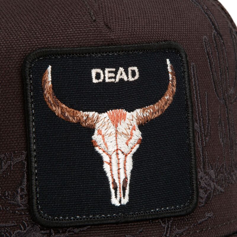 cepice-zaoblena-hneda-snapback-skull-badlands-dead-the-farm-goorin-bros