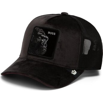 Čepice zaoblená černá snapback Velour Boss The Farm Goorin Bros.