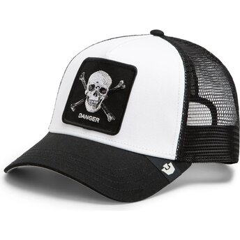 Čepice zaoblená černá snapback Danger Skull and Crossbones Original Recipe The Farm Goorin Bros.