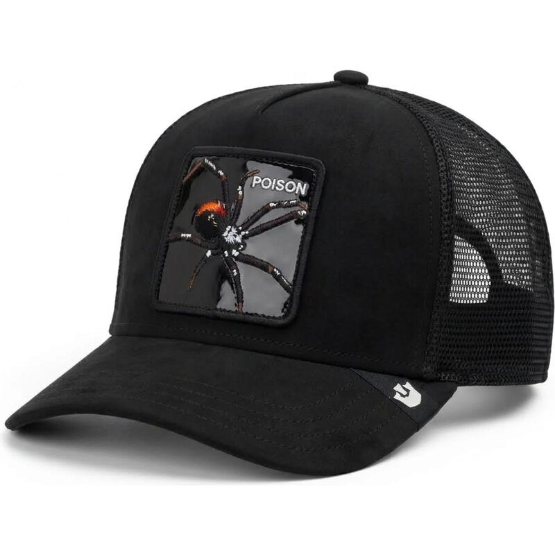 cepice-zaoblena-cerna-snapback-black-out-spider-blackened-metallic-poison-the-farm-goorin-bros
