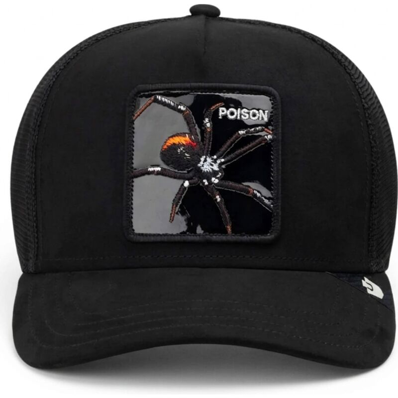 cepice-zaoblena-cerna-snapback-black-out-spider-blackened-metallic-poison-the-farm-goorin-bros