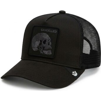 Čepice zaoblená černá snapback Tonal Skull Full Intent Cancelled The Farm Goorin Bros.