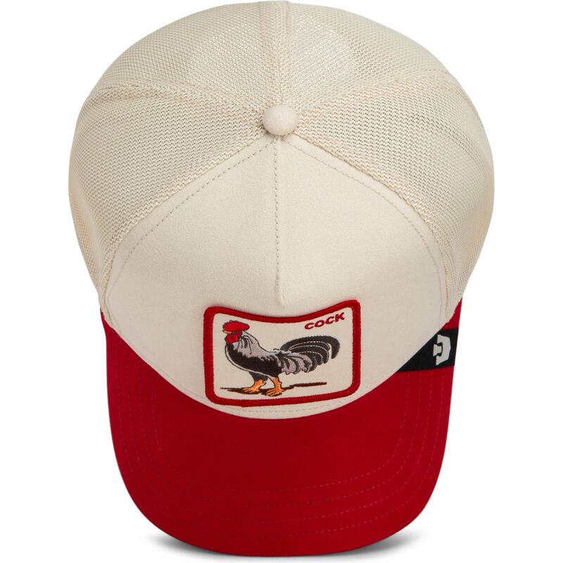 cepice-zaoblena-cervena-snapback-the-suede-rooster-microsuede-cock-the-farm-goorin-bros