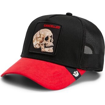 Čepice zaoblená černá snapback Cancelled Skull Microsuede The Farm Goorin Bros.