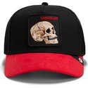 cepice-zaoblena-cerna-snapback-cancelled-skull-microsuede-the-farm-goorin-bros