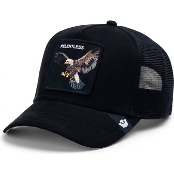 Čepice zaoblená černá snapback Suede Relentless Eagle...