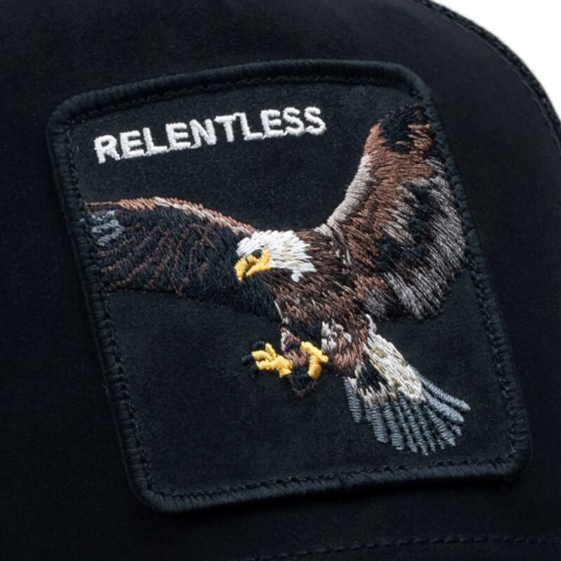 cepice-zaoblena-cerna-snapback-suede-relentless-eagle-microsuede-the-farm-goorin-bros