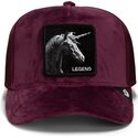 cepice-zaoblena-cervena-snapback-velour-legend-the-farm-goorin-bros