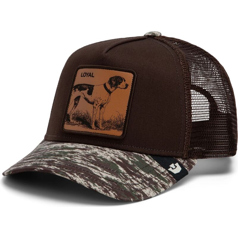 cepice-zaoblena-hneda-snapback-engraved-dog-camo-glitch-the-farm-goorin-bros