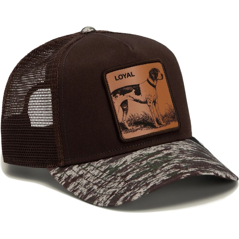 cepice-zaoblena-hneda-snapback-engraved-dog-camo-glitch-the-farm-goorin-bros