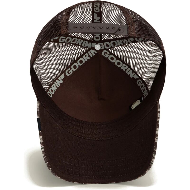 cepice-zaoblena-hneda-snapback-engraved-dog-camo-glitch-the-farm-goorin-bros