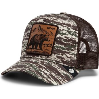 Čepice zaoblená maskáčová snapback Engraved Bear Camo...