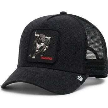 Čepice zaoblená černá snapback Raging Denim After Dark The Farm Goorin Bros.