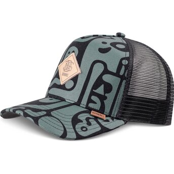 Čepice zaoblená zelená snapback HFT Denim Oracle Djinns