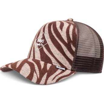 Čepice zaoblená hnědá snapback HFT Rubbertigerstripes Djinns