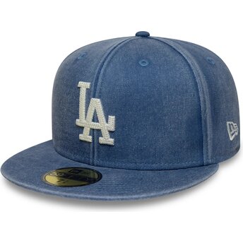 Čepice rovná modrá přiléhavá 59FIFTY Washed Los Angeles Dodgers MLB New Era