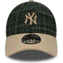 cepice-zaoblena-zelena-nastavitelny-9twenty-mix-check-new-york-yankees-mlb-new-era