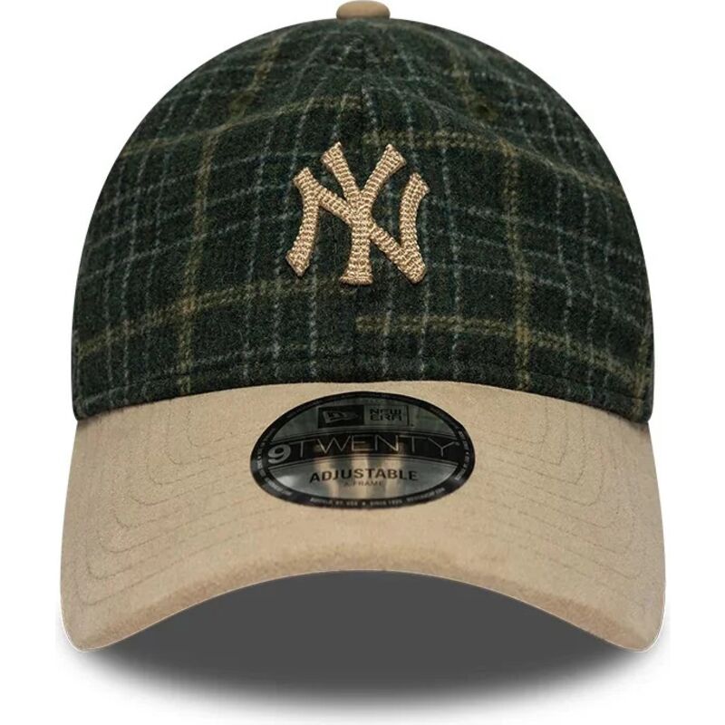 cepice-zaoblena-zelena-nastavitelny-9twenty-mix-check-new-york-yankees-mlb-new-era