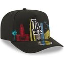 cepice-zaoblena-cerna-snapback-9fifty-a-frame-precurved-skyline-los-angeles-dodgers-mlb-new-era