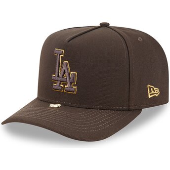 Čepice zaoblená hnědá snapback 9FIFTY A Frame Precurved Visor Pin Los Angeles Dodgers MLB New Era