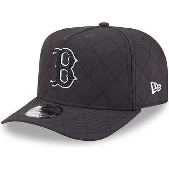 Čepice zaoblená černá snapback 9FIFTY A Frame Precurved Checkered Boston Red Sox MLB New Era