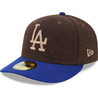 Čepice zaoblená hnědá přiléhavá 59FIFTY Precurved Los Angeles Dodgers MLB New Era