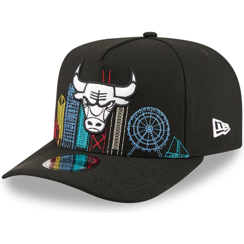 cepice-zaoblena-cerna-snapback-9fifty-a-frame-precurved-skyline-chicago-bulls-nba-new-era