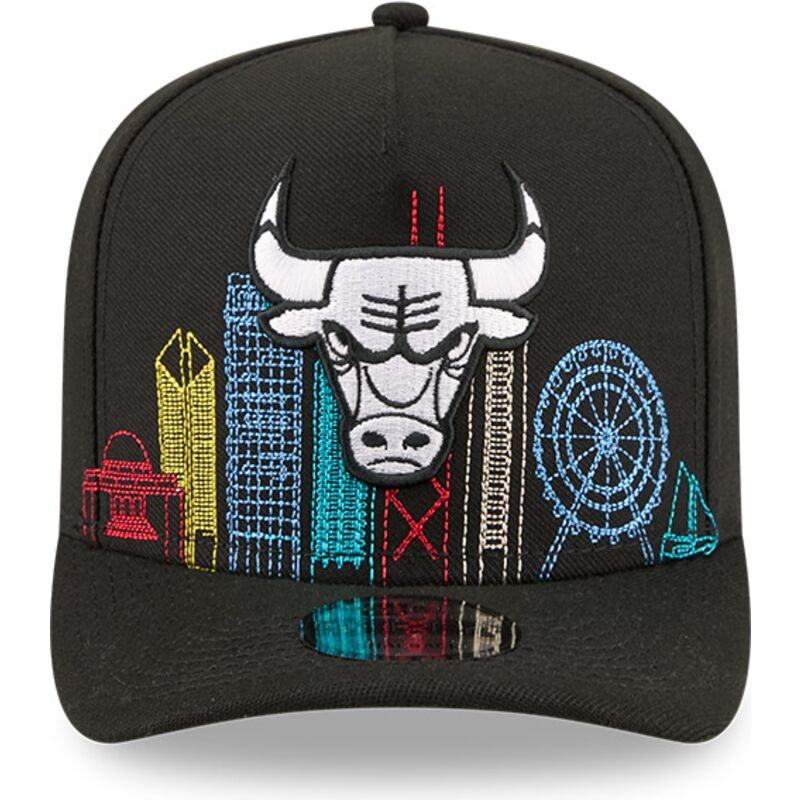 cepice-zaoblena-cerna-snapback-9fifty-a-frame-precurved-skyline-chicago-bulls-nba-new-era
