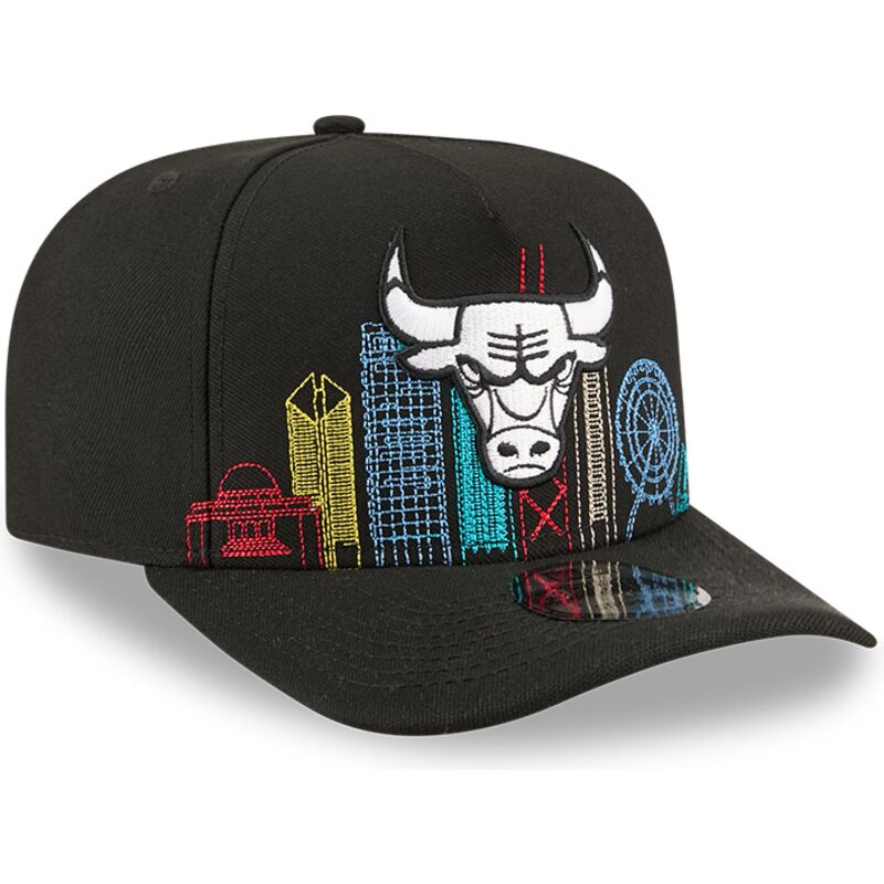 cepice-zaoblena-cerna-snapback-9fifty-a-frame-precurved-skyline-chicago-bulls-nba-new-era