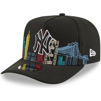 Čepice zaoblená černá snapback 9FIFTY A Frame Precurved Skyline New York Yankees MLB New Era