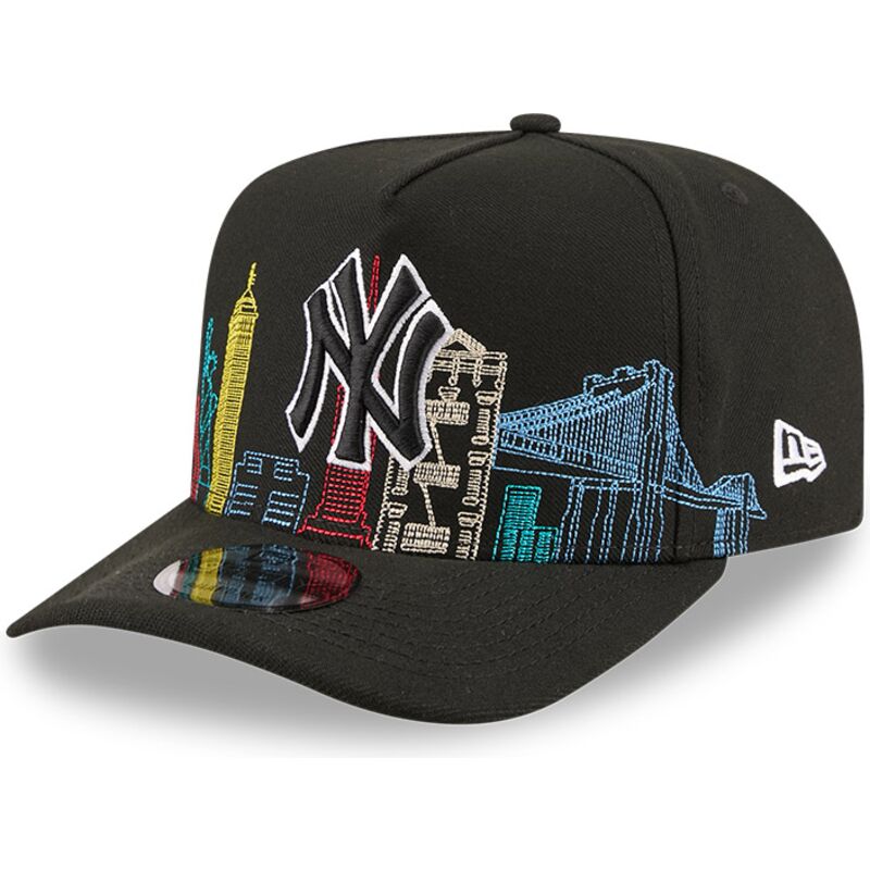 cepice-zaoblena-cerna-snapback-9fifty-a-frame-precurved-skyline-new-york-yankees-mlb-new-era