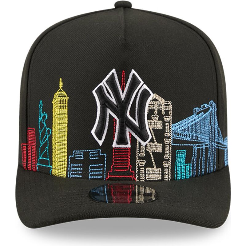 cepice-zaoblena-cerna-snapback-9fifty-a-frame-precurved-skyline-new-york-yankees-mlb-new-era
