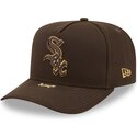 cepice-zaoblena-hneda-snapback-9fifty-a-frame-precurved-visor-pin-chicago-white-sox-mlb-new-era