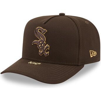Čepice zaoblená hnědá snapback 9FIFTY A Frame Precurved Visor Pin Chicago White Sox MLB New Era